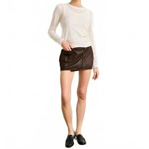NEW LINE AND DOT chelsea mini skirt in bordeaux